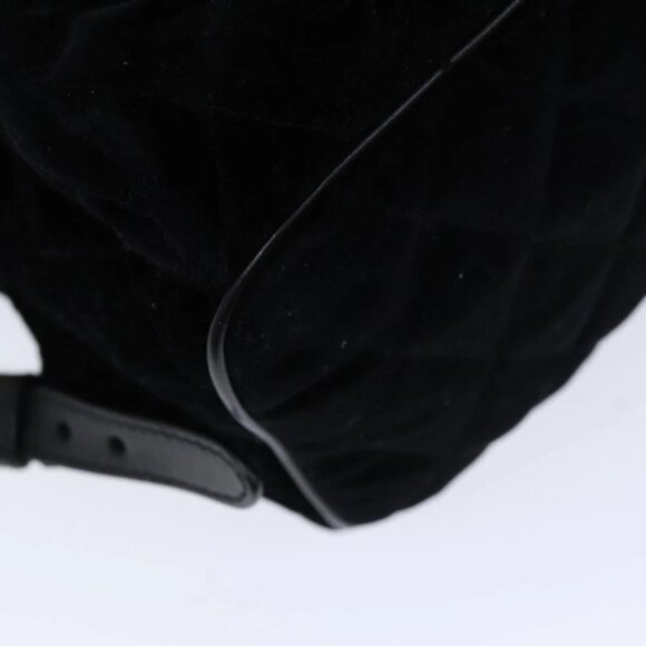 PRADA Quilted Backpack Velor Black Auth 73128AV - Picture 15 of 16